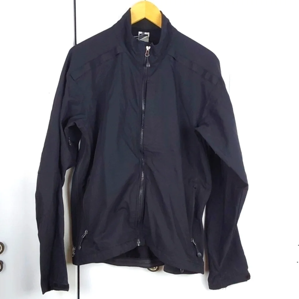 The North Face| Mens Black Waterproof / Light Jacket Zip Pockets Logo Coat Sz.M